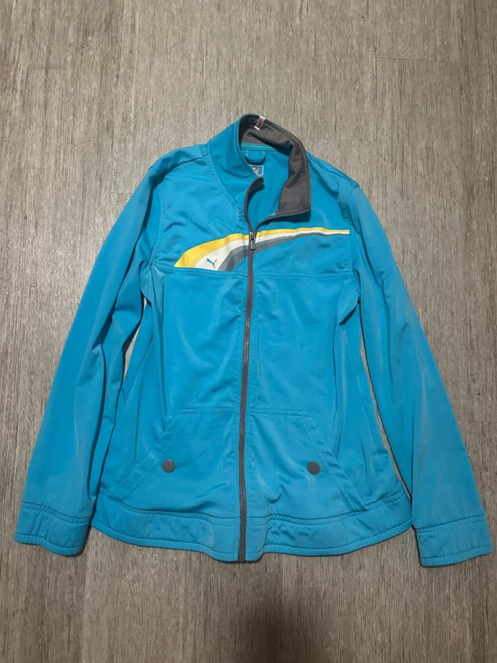Puma Teal Women's full zip sports track jacket size M